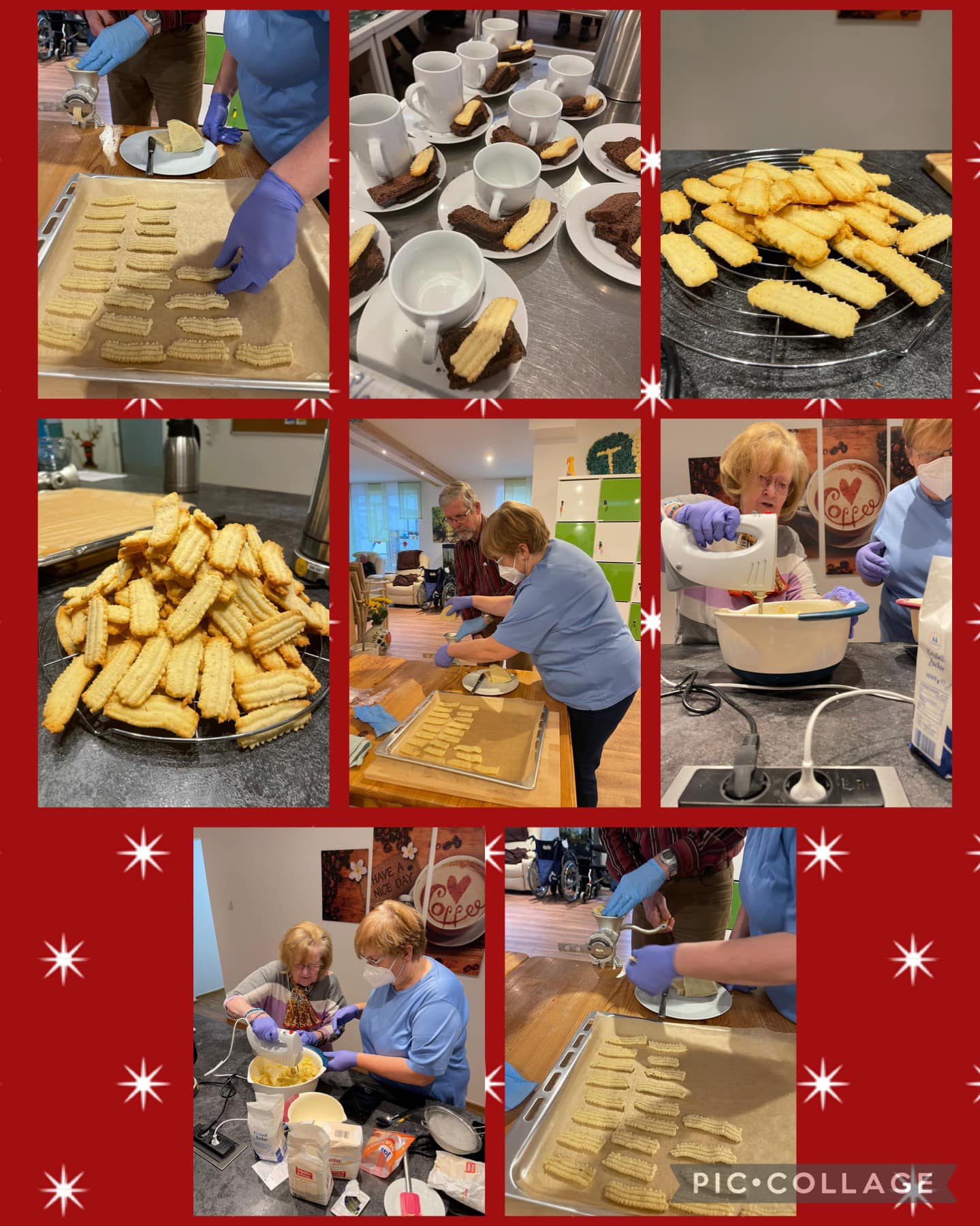 Es riecht nach Weihnachten. Unsere Tagespflege-Gäste backen Plätzchen.