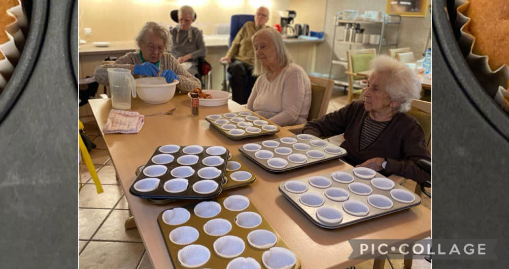 Viele fleißige Helfer beim Apfelmuffins backen