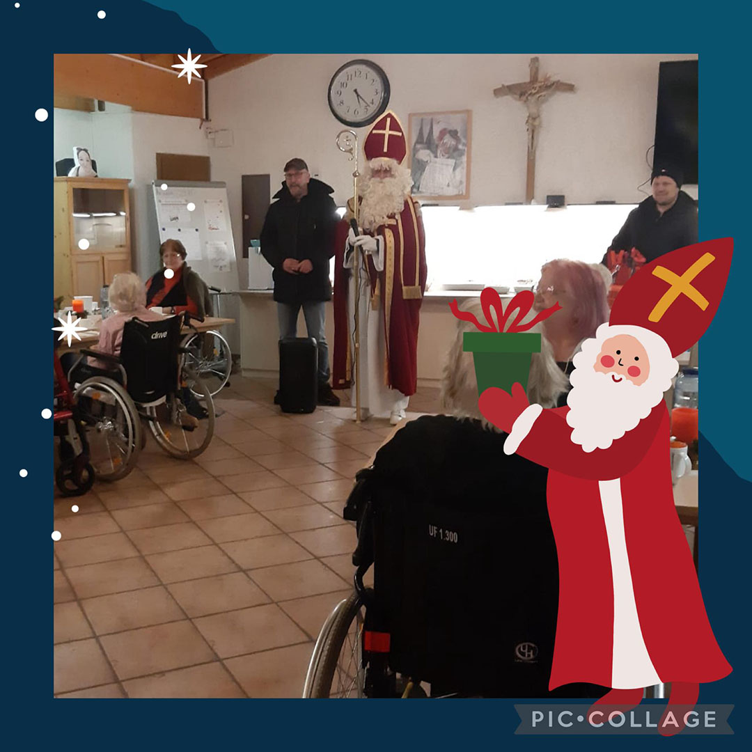 Ein unerwarteter Besuch vom Nikolaus erfreute unsere Bewohner im Sonnenhof