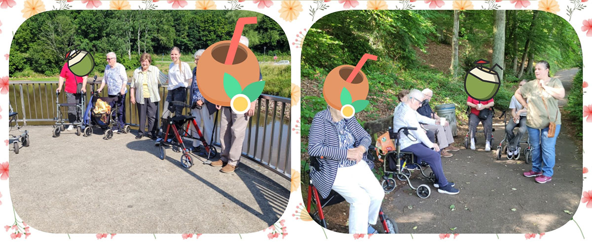 Mit den Tagesgästen spontan einen Ausflug zum Mühlenpark